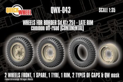 1:35 Sd.Kfz. 251 - Late Rim Wheels Common Off-Road (Continental / for Border Models Kits)
