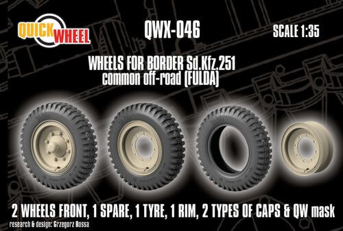 1:35 Sd.Kfz. 251 - Wheels Common Off-Road (Fulda / for Border Models Kits) 