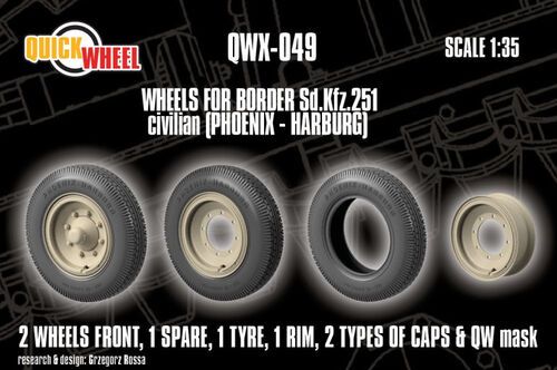 1:35 Sd.Kfz. 251 - Wheels Civilian (Phoenix - Harburg / for Border Models)