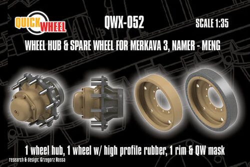 1:35 Merkava 3 and Namer - Wheel Hub & Spare Wheel (for Meng Kits)