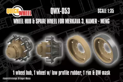 1:35 Merkava 3 and Namer Late Wheel Hub & Spare Wheel (for Meng Kits)