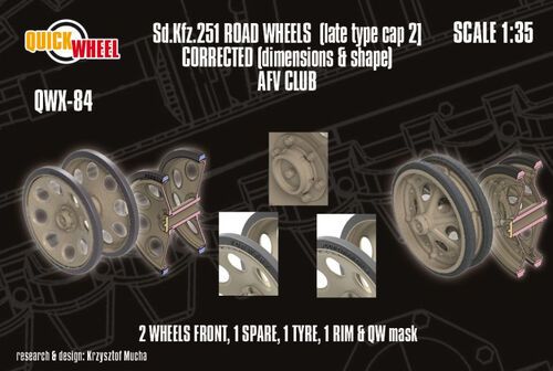 1:35 Sd.Kfz. 251 - Corrected Road Wheels (for AFV Club Kits)