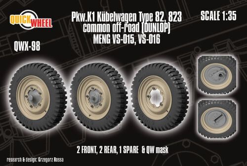 1:35 Pkw. K1 Kubelwagen Type 82 - 823 Common Off-Road (Dunlop / for Meng Kits)