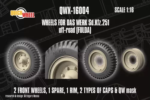 1:16 Sd.Kfz. 251 - Wheels Off-Road (Fulda / for Das Werk Kits)