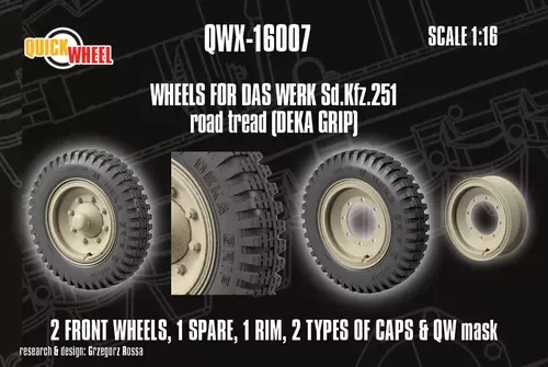 1:16 Sd.Kfz. 251 - Wheels Road Tread (Deka Grip / for Das Werk Kits)