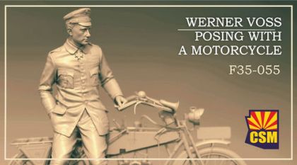 1:35 Werner Voss Posing With A Motorcycle