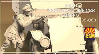 1:35 Irish Free State Officer Aiming (1 Figure / 3D-Printed)