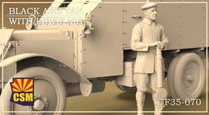 1:35 Black and Tan with Lewis Gun (1 Figure / 3D-Printed)