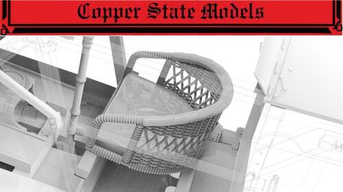 1:32 Bristol Scout Wicker Seat With Cushion And Leather Pad