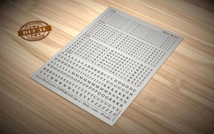 Decal Letters (Uppercase Type 2) - Black, 1.5mm-3mm