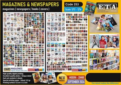 1:72 Magazines And Newspapers (Magazines/Newspapers/Books (Covers)) (2 Sheets)