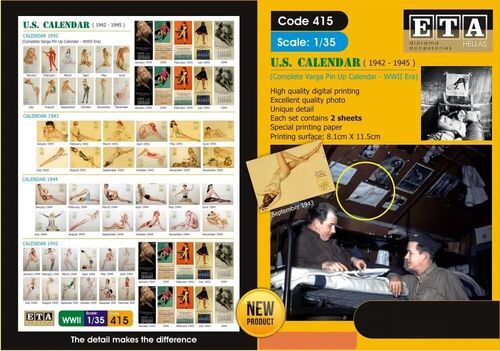 1:35 US Playboy Calendar