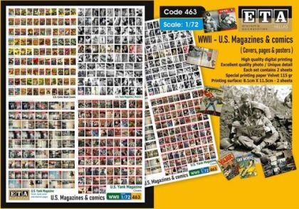 1:72 WWII - U.S. Magazines And Comics (Covers, Pages And Posters) (2 Sheets)