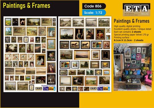 1:72 Paintings with Frames
