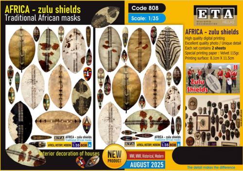 1:35 Africa - Zulu Shields & Traditional African Masks