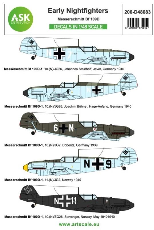 1:48 Messerschmitt Bf 109D (very) Early Nightfighters - part 1