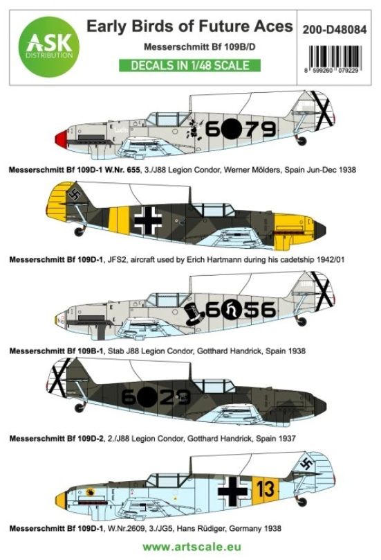 1:48 Messerschmitt Bf 109B/D - Early birds of the future Aces