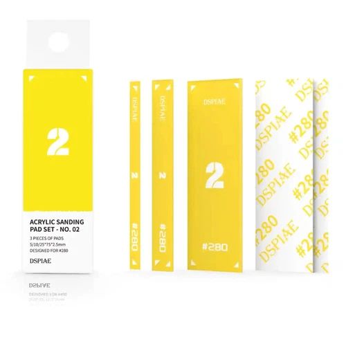 PT-SP02 Acrylic Sanding Pad Set - Yellow #280 (3 pcs)