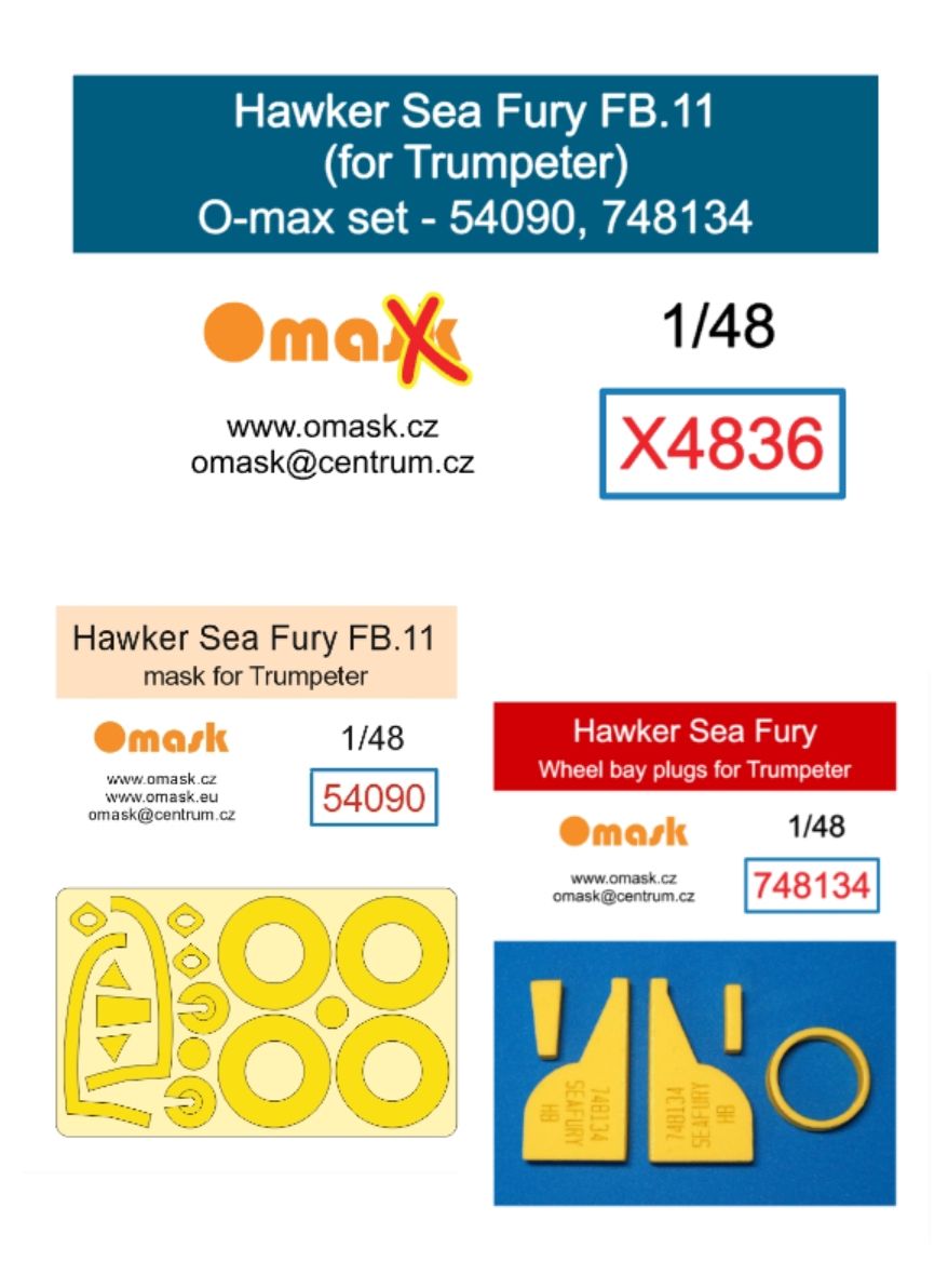 1:48 Hawker Sea Fury FB.11 O-max set (for Trumpeter)