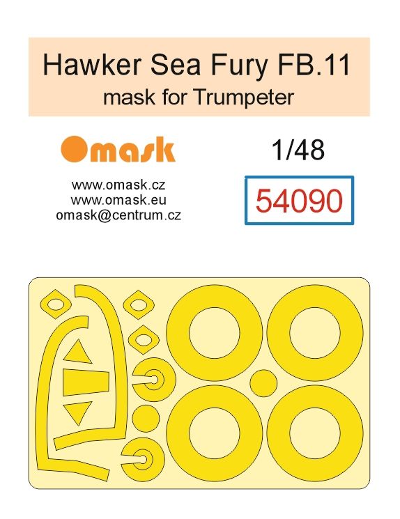 1:48 Hawker Sea Fury FB.11 mask (for Trumpeter)