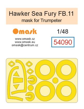 1:48 Hawker Sea Fury FB.11 mask (for Trumpeter)