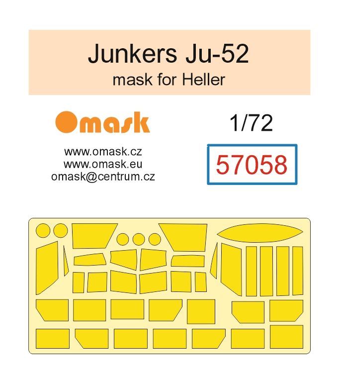 1:72 Junkers Ju-52 mask (for Heller)