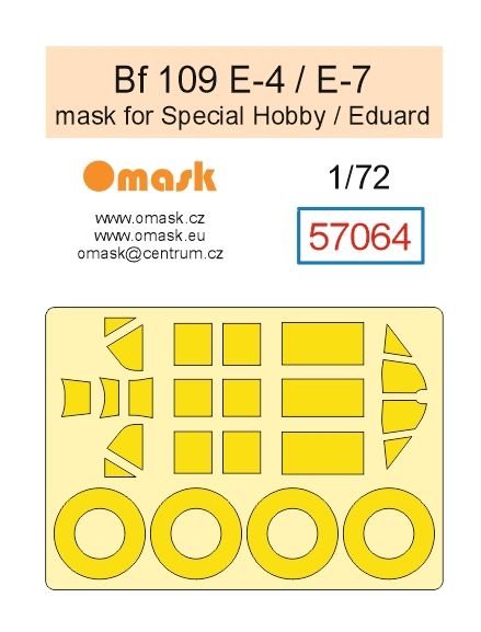1:72 Bf 109 E-4 / E-7 mask (for Special Hobby/Eduard)