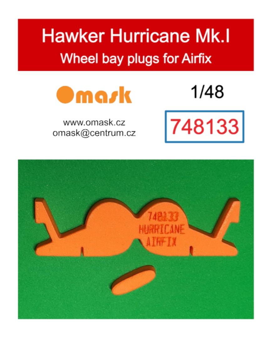 1:48 Hawker Hurricane Mk.I wheel bay plugs (for Airfix)