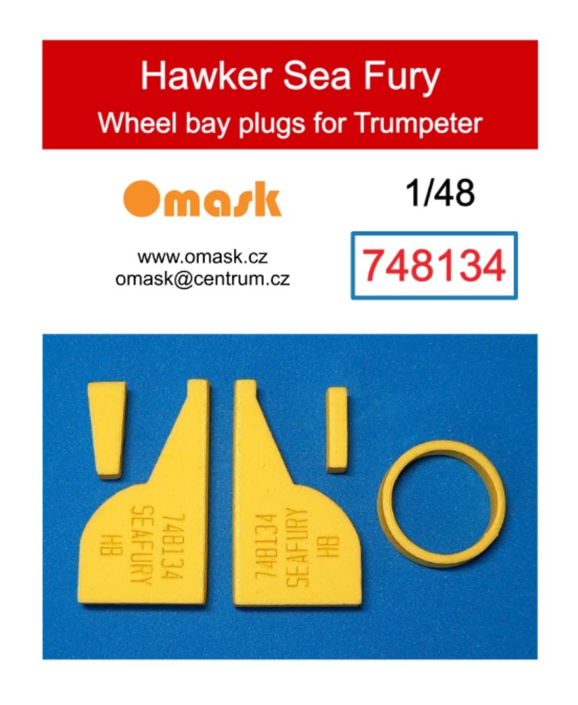 1:48 Hawker Sea Fury wheel bay plugs (for Trumpeter)