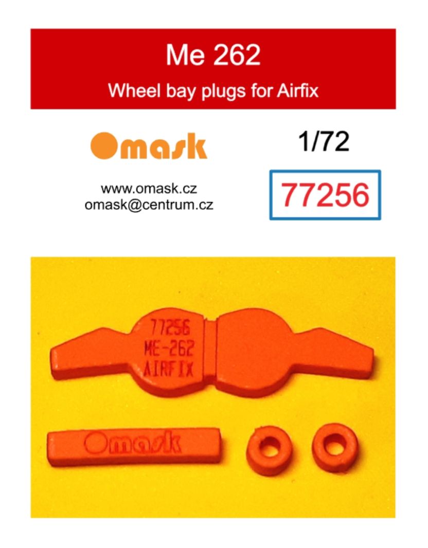 1:72 Me 262 wheel bay plugs (for Airfix)