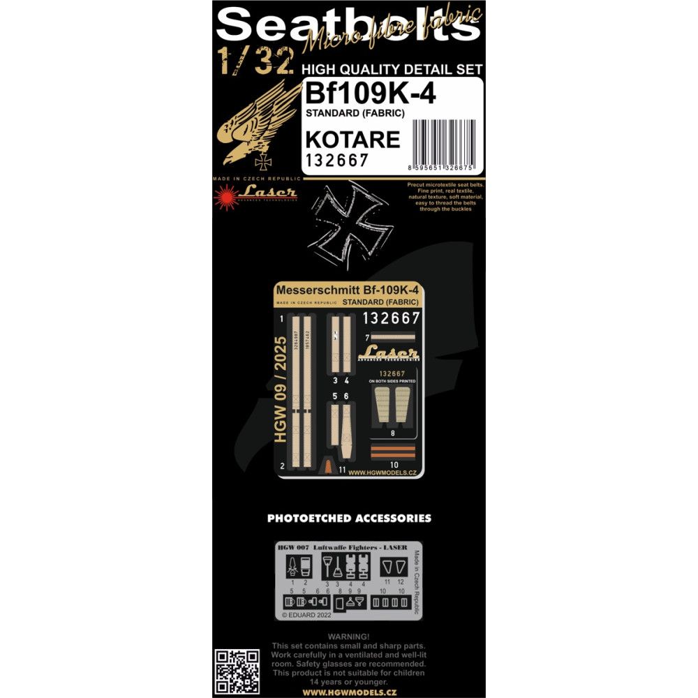 1:32 Bf109K-4 - Seatbelts