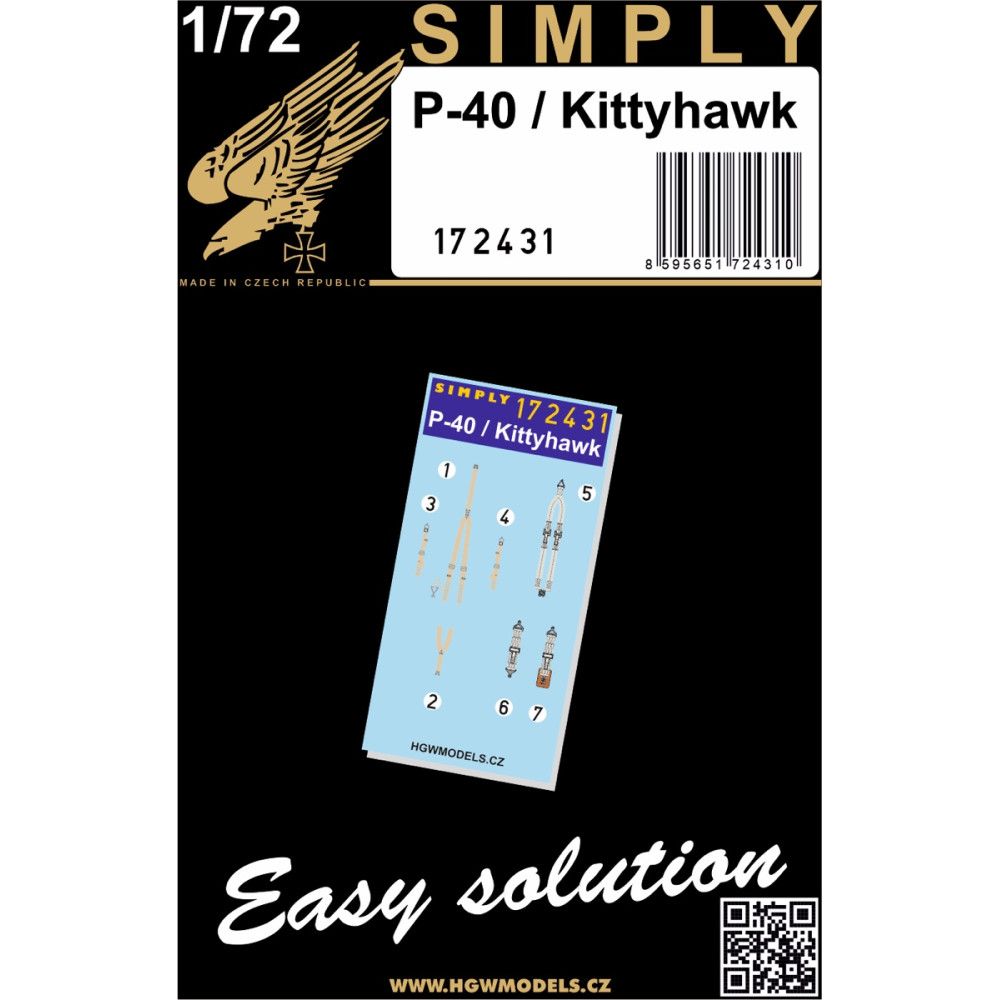 1:72 P-40 / Kittyhawk - Seatbelts