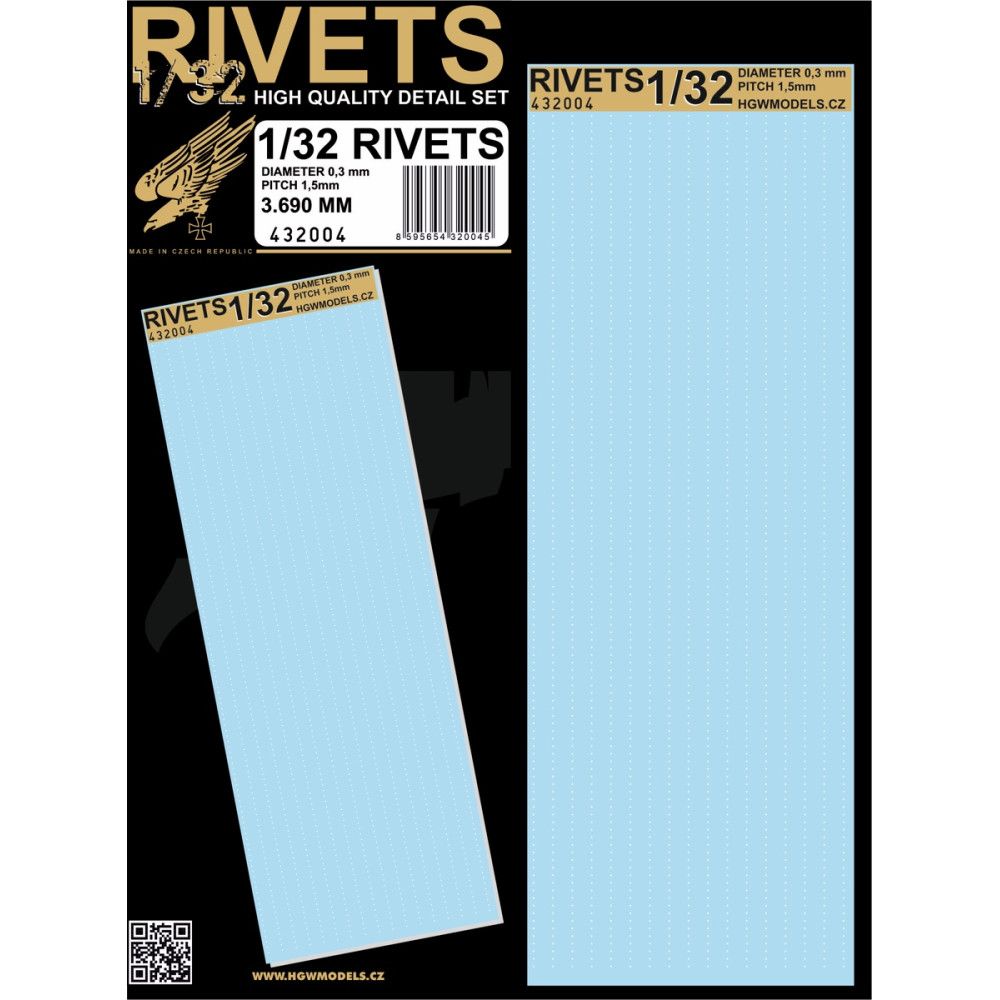 1:32 Free Lines - Positive Rivets