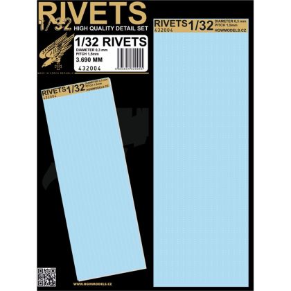 1:32 Free Lines - Positive Rivets