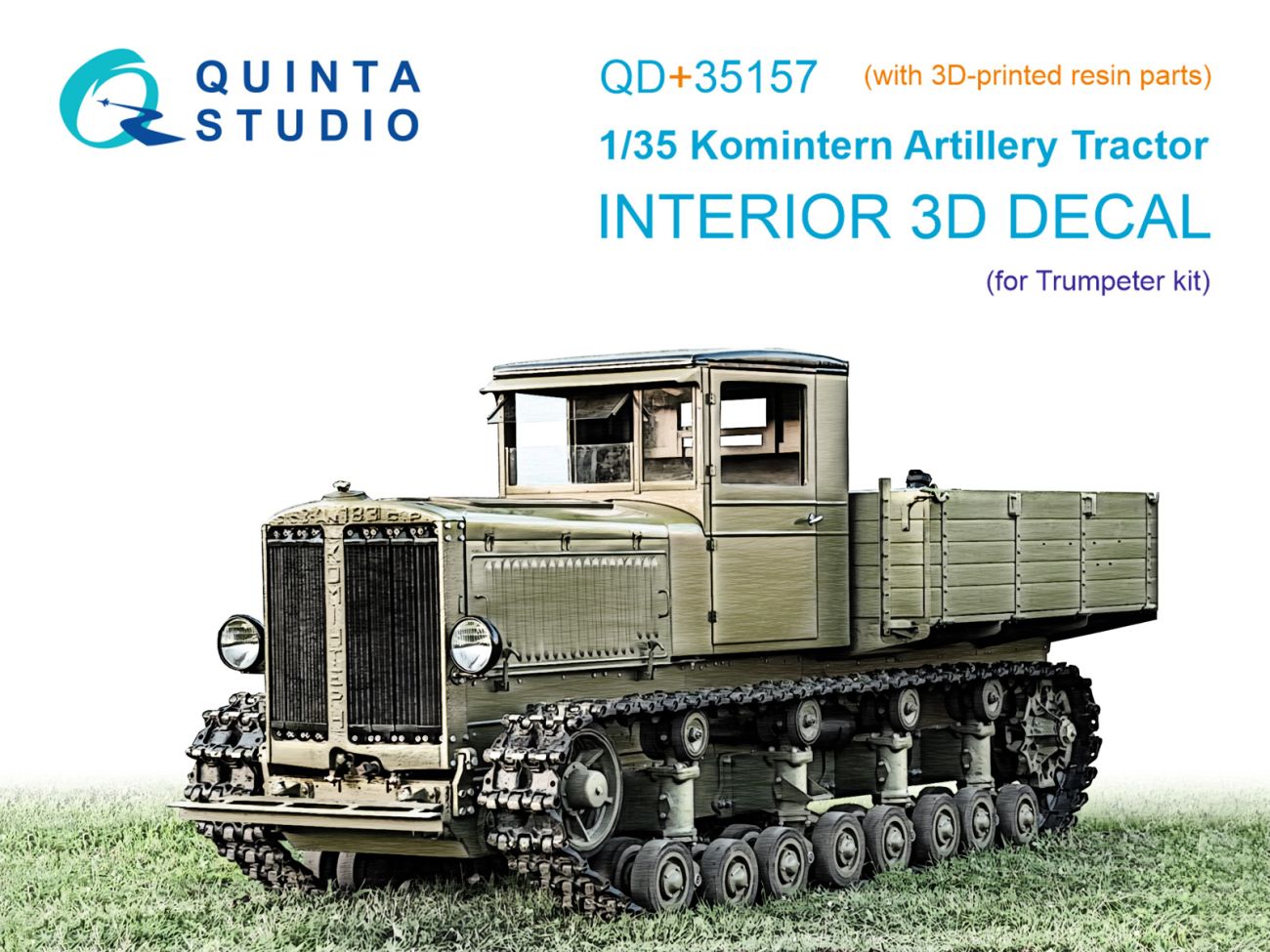 1:35 Komintern Artillery Tractor 3D-Printed & coloured Interior on decal paper (Trumpeter) (with 3D-printed resin parts)