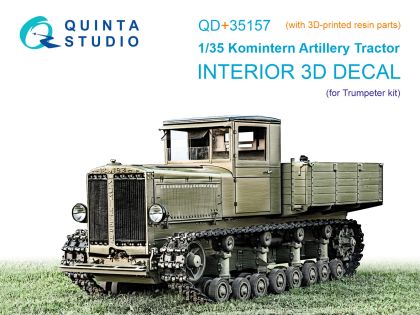 1:35 Komintern Artillery Tractor 3D-Printed & coloured Interior on decal paper (Trumpeter) (with 3D-printed resin parts)