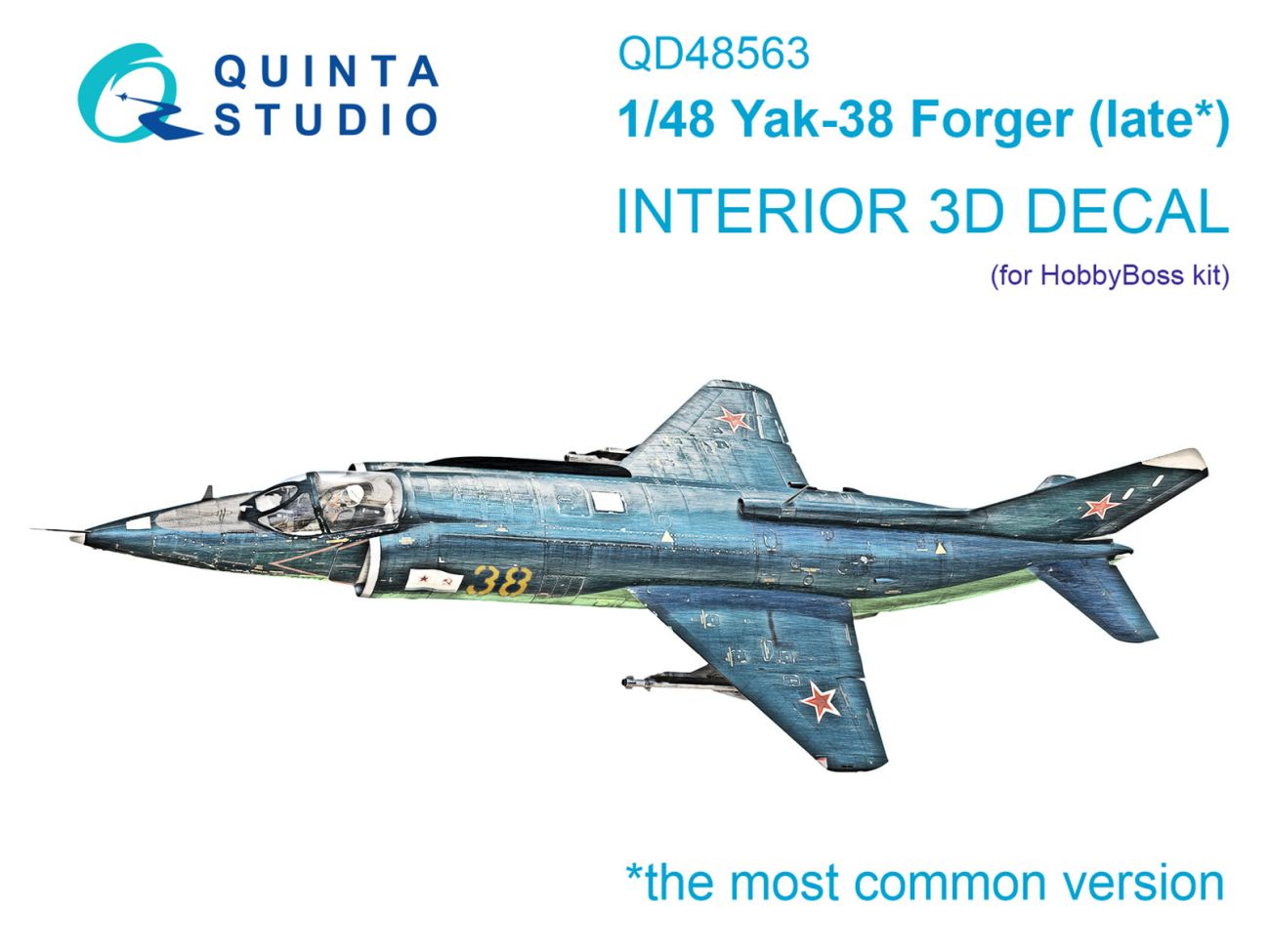1:48 Yak-38 3D-Printed & coloured Interior on decal paper (HobbyBoss)