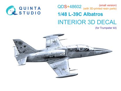 1:48 L-39C 3D-Printed & coloured Interior on decal paper (Trumpeter) (Small version) (with 3D-printed resin parts)