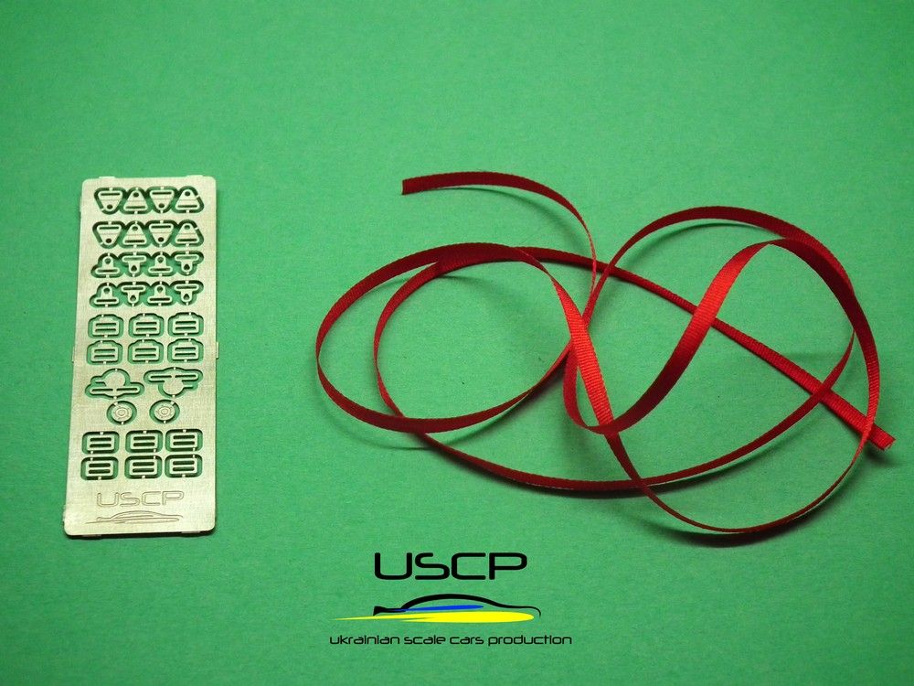 1:24 Racing Seatbelts PE Set Red