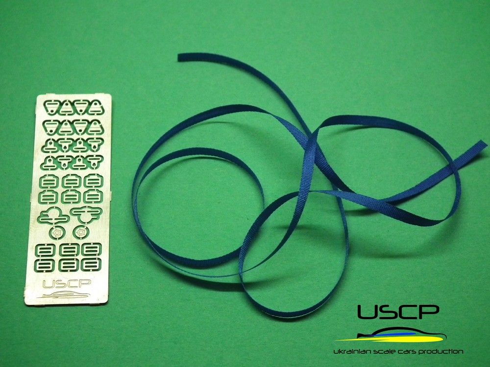 1:24 Racing Seatbelts PE Set Blue