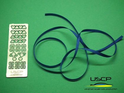 1:24 Racing Seatbelts PE Set Blue