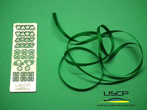 1:24 Racing Seatbelts PE Set Green