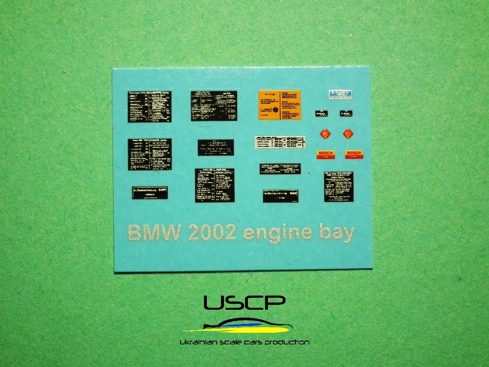 1:24 BMW 2002 Engine Bay Decal