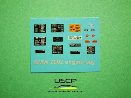 1:24 BMW 2002 Engine Bay Decal