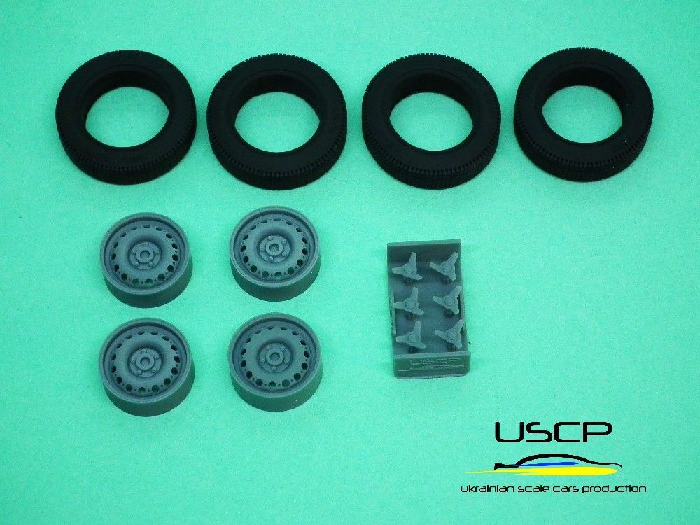 1:24 16 inch Dunlop Racing wheels + Tires