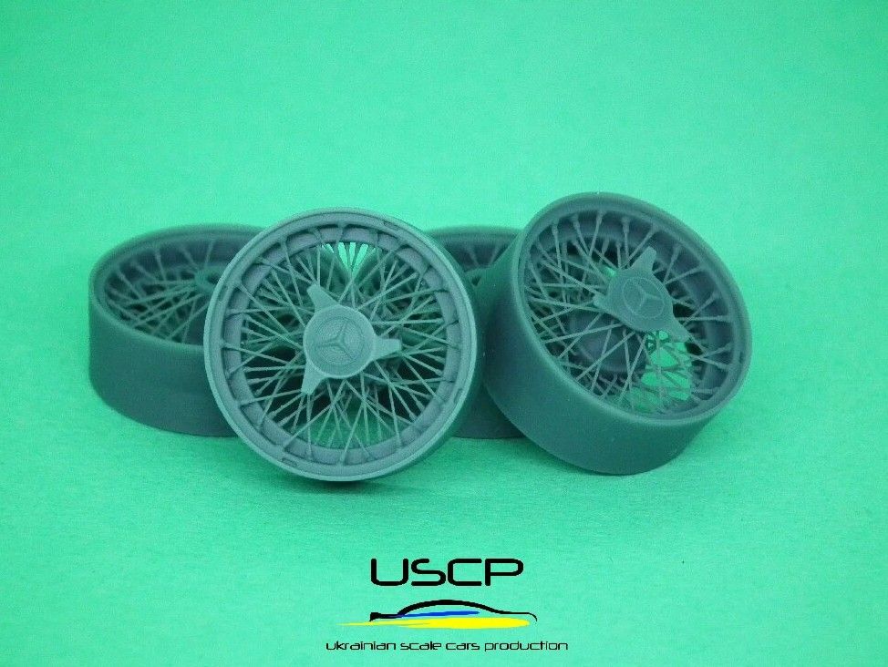 1:24 16 inch Mercedes 300 SLR Wire wheels