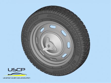 1:24 15 inch Alpine A110 Early wheels and tires