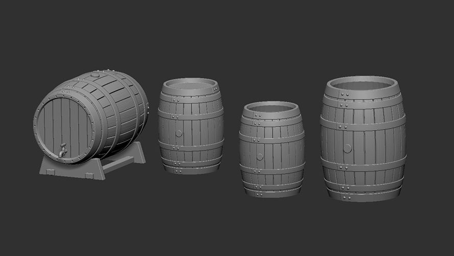 1:35 Dřevěné sudy