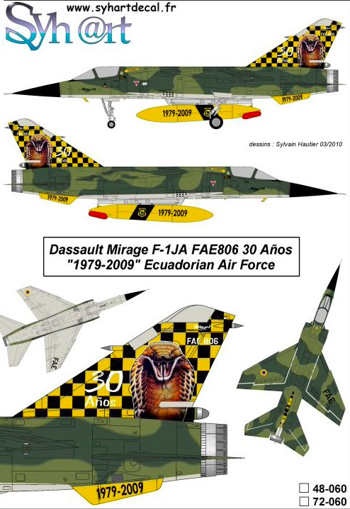1:48 Mirage F-1JA FAE806 30 Años 1979-2009 Ecuadorian AF