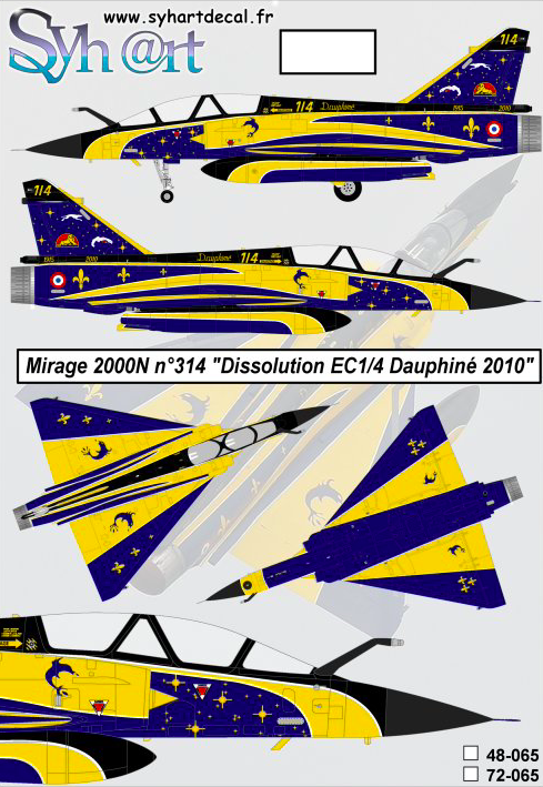 1:48 Mirage 2000N n°314 Dissolution EC1/4 Dauphiné 2010